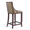 Manhattan Comfort Emperor Bar Stool in Bronze and Walnut, PK2 2-BS008-BZ - alternate 3